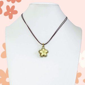 "Ivory" Crystal Leather Cord Choker Statement Necklace